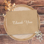 Minimalistisches Geschäft Danke an Rustic Kraft Postkarte<br><div class="desc">Einfache moderne personalisierte Business Dankeschön-Karte für Sie,  um mit eleganten weißen Schrift Typografie auf einem Papier-Hintergrund Kraft. Ideal für eine Vielzahl von Berufen,  darunter Hochzeitsplaner,  Veranstaltungsplaner,  Boutiquen,  Makeup-Künstler,  Friseur und Schönheitssalon. Entwickelt von Thisisnotme©</div>