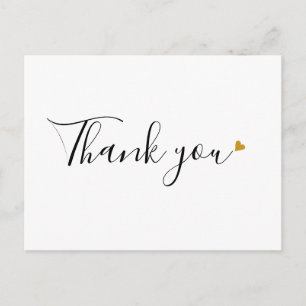 Minimalistisches Geschäft-Danke-Schriftzug Postkarte
