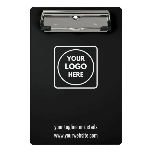 Minimalistisches Geschäft-Logo Mini-Clipboard Mini Klemmbrett (Vorderseite)