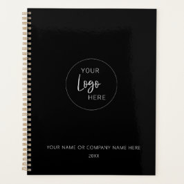 Minimalistisches Geschäft mit Schwarzweiß-Logos Planer