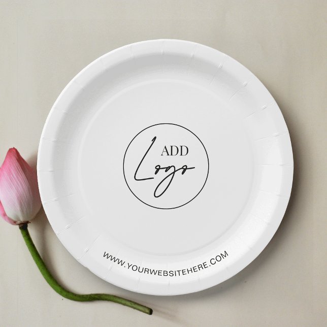 Minimalistisches Geschäfts-Event-Logo Branding Pappteller (Von Creator hochgeladen)
