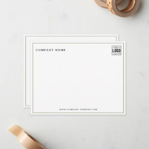 Minimalistisches Geschäftslogo Firmenname Olivenli Mitteilungskarte