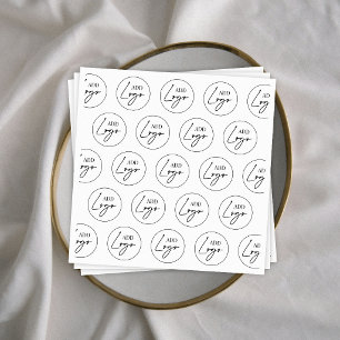 Minimalistisches Geschäftslogo Schritt-Wiederholun Serviette