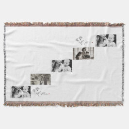 Minimalistisches Geschenk für florale Mama Decke