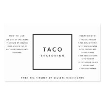 Minimalistisches Geschenketikett mit schwarzen und