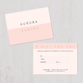 Minimalistisches Geschenkgutachten mit zwei Tonen 