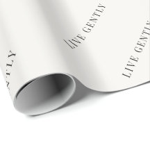 Minimalistisches Geschenkpapier 'Lebe sanft'