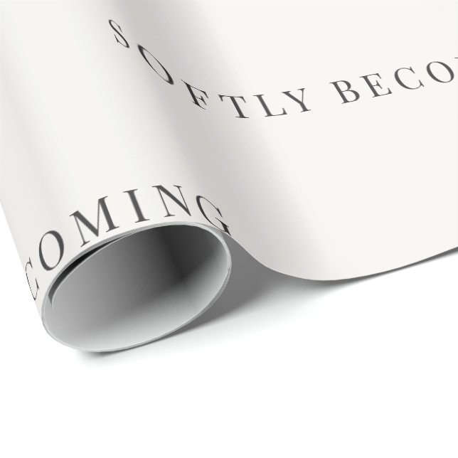 Minimalistisches Geschenkpapier 'Sanft werdend'  (Rolleneckpunkt)