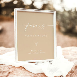 Minimalistisches Geschenkschild, Boho-Hochzeitsges Poster