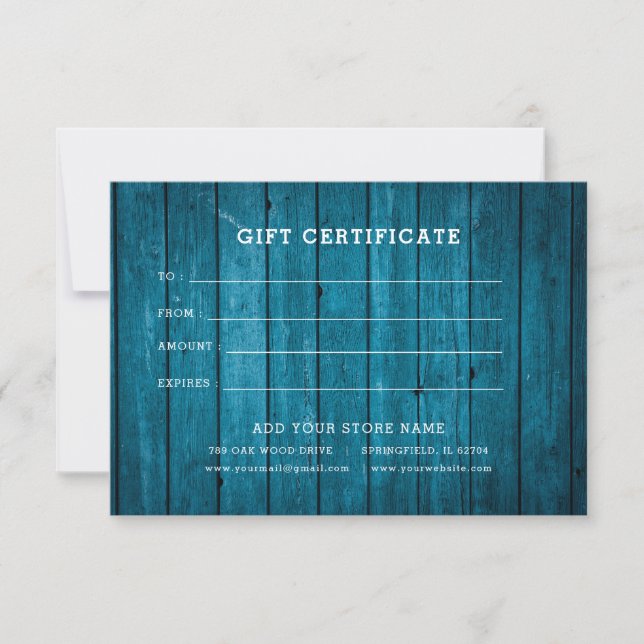 Minimalistisches Geschenkzertifikat mit Logo (Vorderseite)