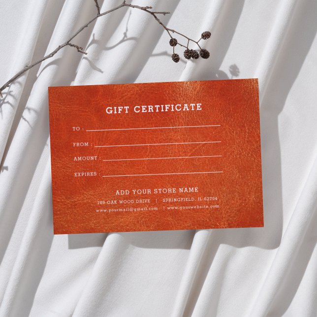 Minimalistisches Geschenkzertifikat mit Logo (Von Creator hochgeladen)