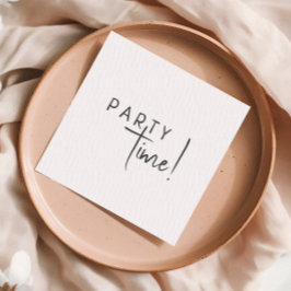 Minimalistisches Geschlecht Neutrales Party Zeit z Serviette