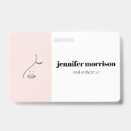 Minimalistisches Gesicht Beauty Logo Makeust Künst Ausweis