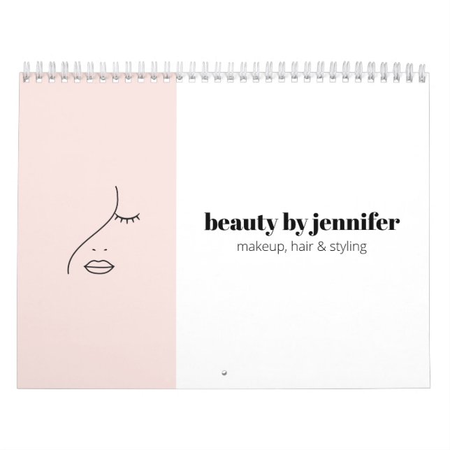Minimalistisches Gesicht Beauty Logo Makeust Künst Kalender (Titelbild)