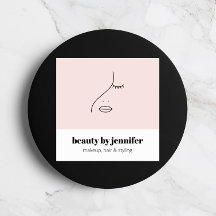 Minimalistisches Gesicht Beauty Logo Makeust Künst