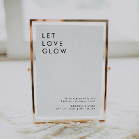 Minimalistisches Glow Stick Wedding Off Sign