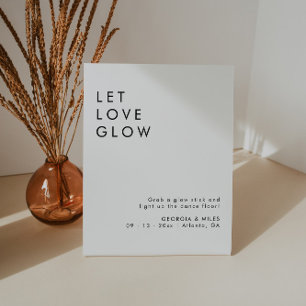 Minimalistisches Glow Stick Wedding Off Sign Sockelschild