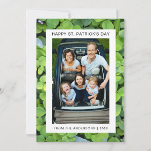 Minimalistisches Glück Kleeblatt st. Patrick's Day Feiertagskarte