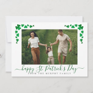 Minimalistisches Glück Kleeblatt st. Patrick's Day Feiertagskarte