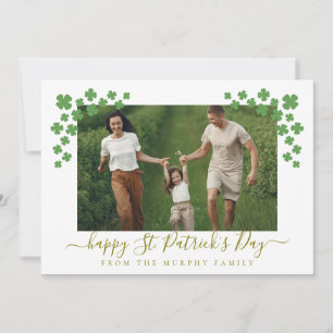 Minimalistisches Glück Kleeblatt st. Patrick's Day Feiertagskarte