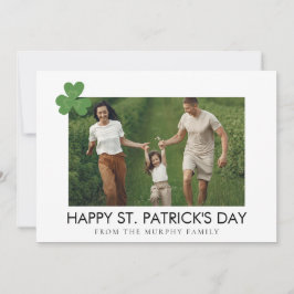 Minimalistisches Glück Kleeblatt st. Patrick's Day Feiertagskarte
