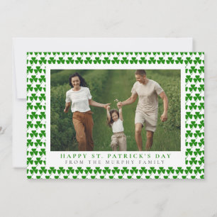 Minimalistisches Glück Kleeblatt st. Patrick's Day Feiertagskarte