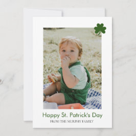 Minimalistisches Glück Kleeblatt st. Patrick's Day Feiertagskarte