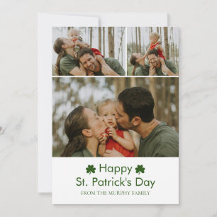 Minimalistisches Glück Kleeblatt st. Patrick's Day Feiertagskarte