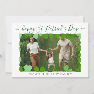Minimalistisches Glück Kleeblatt st. Patrick's Day Feiertagskarte