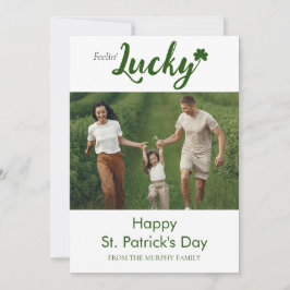 Minimalistisches Glück Kleeblatt st. Patrick's Day Feiertagskarte