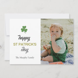 Minimalistisches Glück Kleeblatt st. Patrick's Day Feiertagskarte