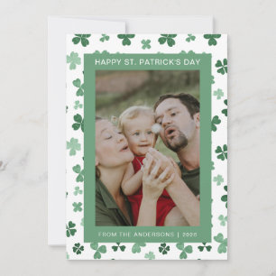 Minimalistisches Glück Kleeblatt st. Patrick's Day Feiertagskarte