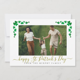 Minimalistisches Glück Kleeblatt st. Patrick's Day Feiertagskarte