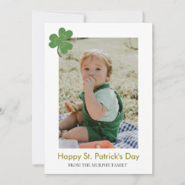 Minimalistisches Glück Kleeblatt st. Patrick's Day Feiertagskarte