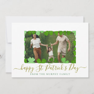 Minimalistisches Glück Kleeblatt st. Patrick's Day Feiertagskarte