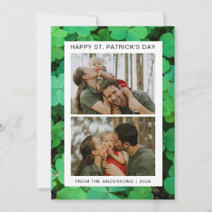 Minimalistisches Glück Kleeblatt st. Patrick's Day Feiertagskarte