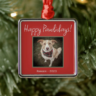 Minimalistisches Glück Pawlidays Pet Holida Ornament Aus Metall