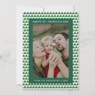 Minimalistisches Glücksklee St. Patrick's Day Foto Feiertagskarte