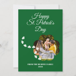 Minimalistisches Glücksklee St. Patrick's Day Foto Feiertagskarte