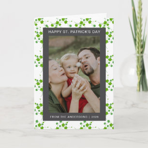 Minimalistisches Glücksklee St. Patrick's Day Foto Feiertagskarte