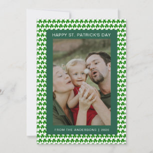 Minimalistisches Glücksklee St. Patrick's Day Foto Feiertagskarte