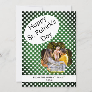 Minimalistisches Glücksklee St. Patrick's Day Foto Feiertagskarte