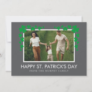 Minimalistisches Glücksklee St. Patrick's Day Foto Feiertagskarte