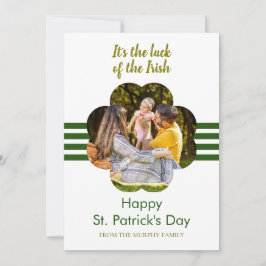 Minimalistisches Glücksklee St. Patrick's Day Foto Feiertagskarte