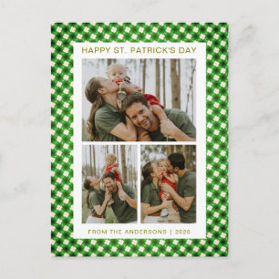 Minimalistisches Glücksklee St. Patrick's Day Foto Feiertagspostkarte