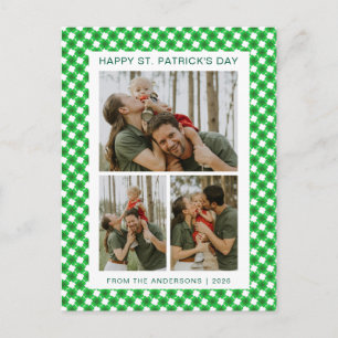 Minimalistisches Glücksklee St. Patrick's Day Foto Feiertagspostkarte