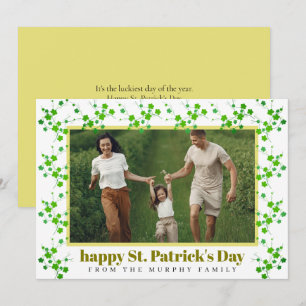 Minimalistisches Glückskleeblatt St. Patrick's Day Feiertagskarte