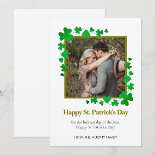 Minimalistisches Glückskleeblatt St. Patricks Day  Feiertagskarte