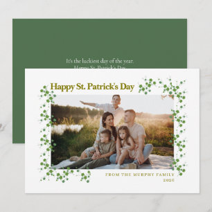 Minimalistisches Glückskleeblatt St. Patrick's Day Feiertagskarte