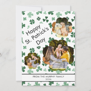 Minimalistisches Glückskleeblatt St. Patrick's Day Feiertagskarte